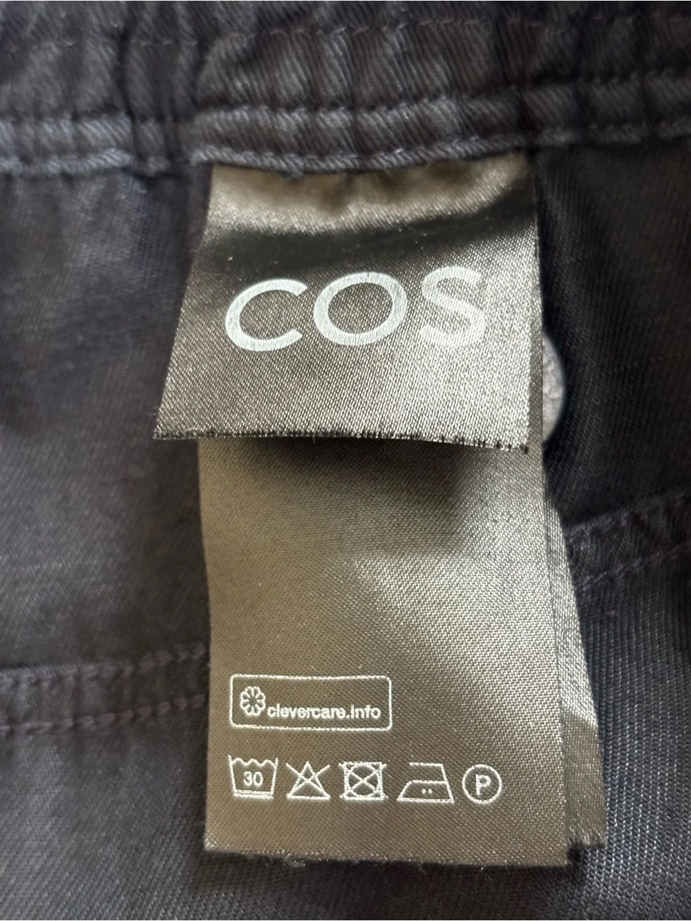 COS Navy Cotton Lyocell Linen Drawstring Barrel Tapered Pants Women’s US 6
